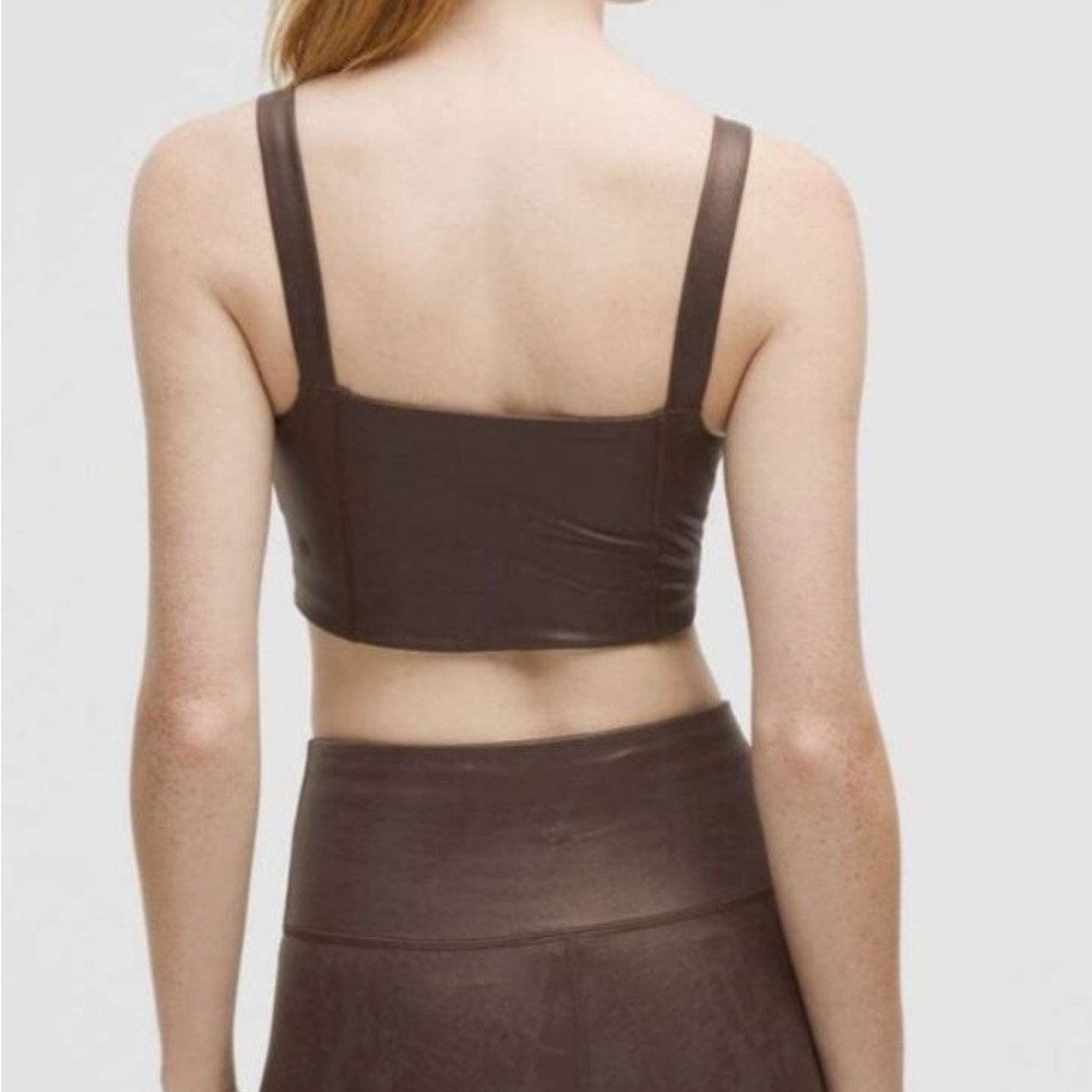 Lululemon everlux longline bra light support a/b cup matte foil espresso Medium - Picture 2 of 4